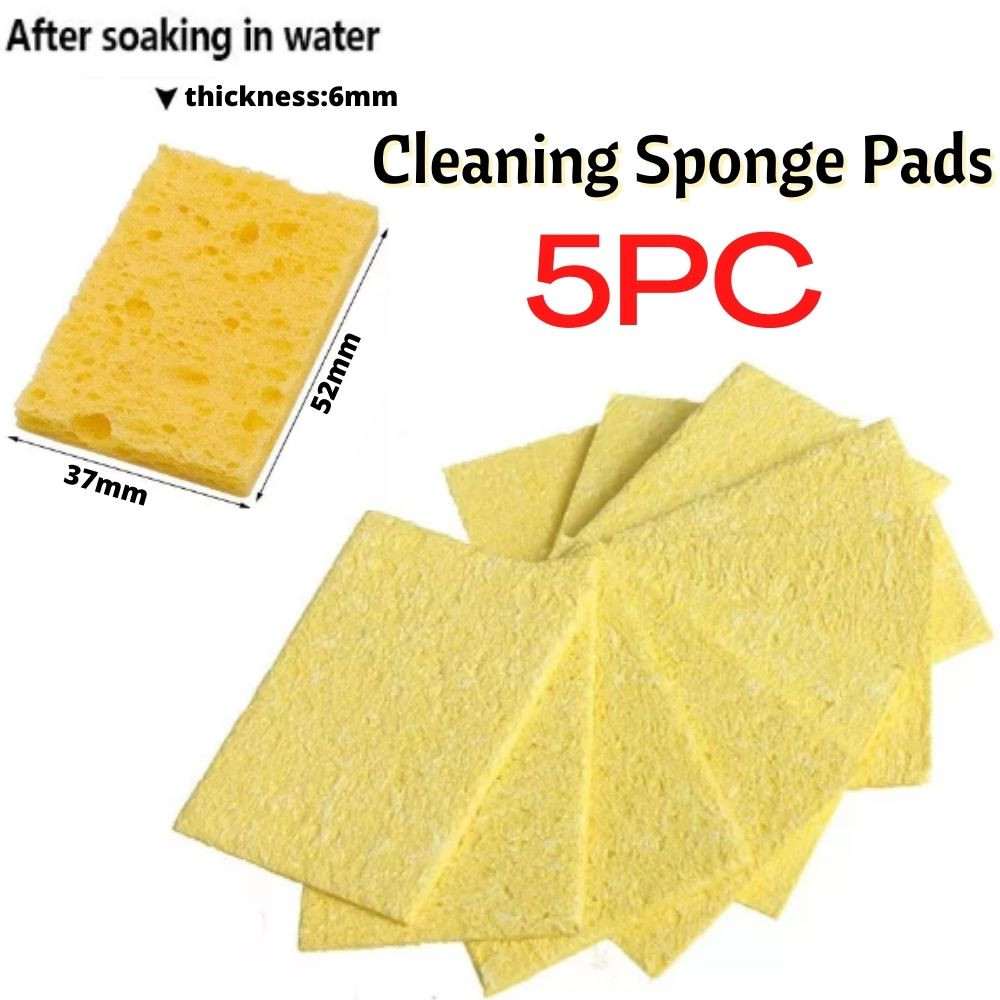 5Pcs 50mmx35mmx1mm Cleaning Sponge for Soldering Iron Tips Remove Slag