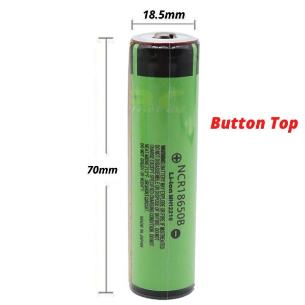 1PC NCR 18650 B 3.7v 3400mah Rechargeable 18650  Li-ion Battery Flat Top / Button Top (Optional) XJ512