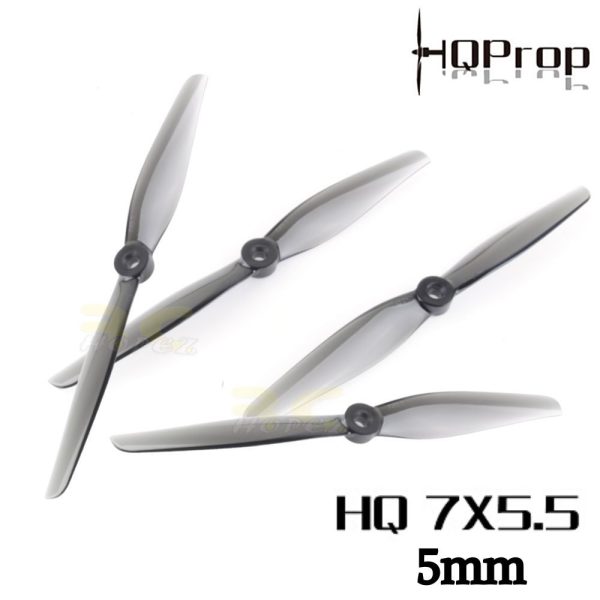 069d5ed614933b05f022c30c0e44ad13.jpeg HQProp Durable Prop 7X5.5 Light Grey (2CW+2CCW) 5mm Hole 2-blade Propeller (2 pairs/4pcs) HQT755
