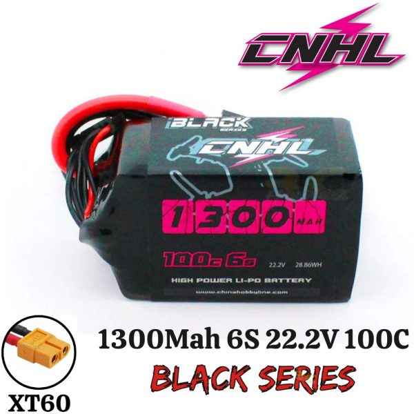 354343bb90f818f868f224df21619aed.jpeg CNHL Black Series 22.2V 1300mAh 100C 6S Lipo Battery with XT60 Plug CNHL1300/100-6S