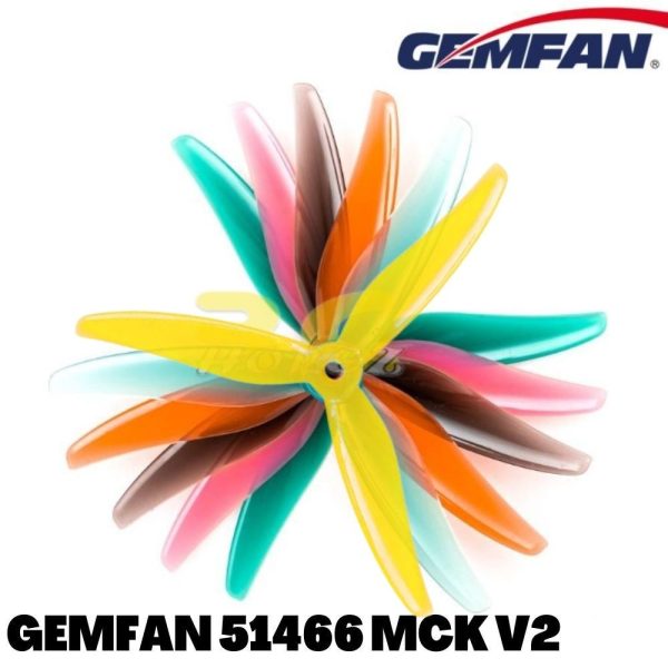 Gemfan Hurricane 51466-3 MCK V2 5 Inch 3-Blade 5mm Hole Propeller (2 Pairs/4 pcs) Gem51466-V2