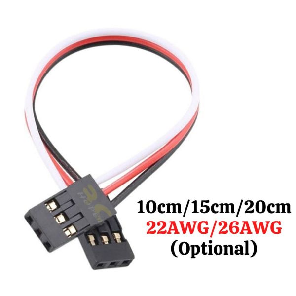 Male to Male Servo Extension Cable (JR) 22AWG/26AWG 10cm/15cm/20cm (Optional) TS00N