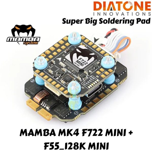 17d4eacbaf61eb2bd417a1146f4bfb95.jpeg Diatone MAMBA (20x20) MK4 F722 MINI + F55/F65-128K BL32 MINI ESC 6S 32bit Dshot300/600/1200 Stack M-60897