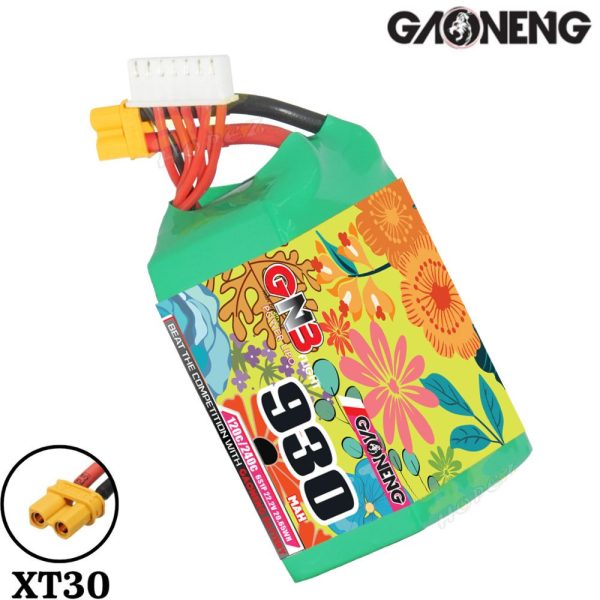 31614d07694d1fddf5ceb20582cbef84.jpeg Gaoneng GNB 22.2V 930mAh 120C 6S Lipo Battery with XT30 Plug GNB930/120-6S
