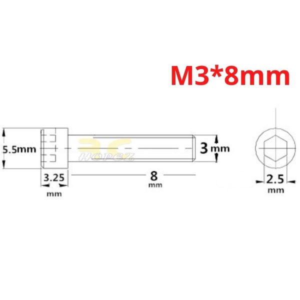 339c72437aacb235b309ba1d10cd77ce.jpeg 2 PCS Hexagon Cap Screw M3.0mm x 6/8/10/12/16/20mm (Optional) CM-M3N