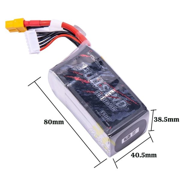 iFlight FULLSEND 1400mAh 150C 6S1P 22.2V Lipo Battery XT60H Plug MX1400/150-6S