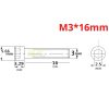 4f9b69ea5b205353676400612f4f1c20.jpeg 2 PCS Hexagon Cap Screw M3.0mm x 6/8/10/12/16/20mm (Optional) CM-M3N