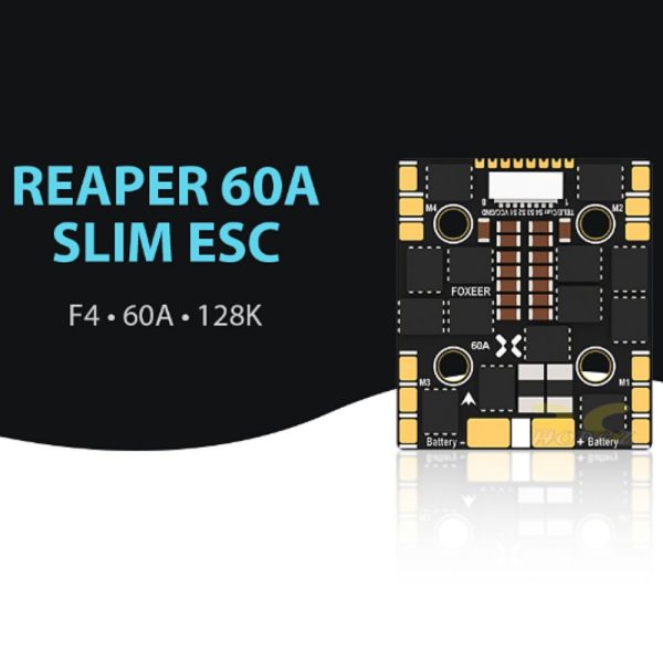 5b77bfe5a3f3f3d53ae214b0079042f5.jpeg Foxeer Reaper F4 Slim Mini ESC 128K 60A BL32 4in1 3-8S 9~40V 20x20mm MR1682