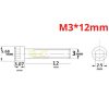 8fedcec2f403f1c1930888ee42c7ca8f.jpeg 2 PCS Hexagon Cap Screw M3.0mm x 6/8/10/12/16/20mm (Optional) CM-M3N