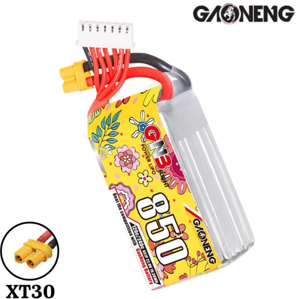 95a0ba845dfa5d4bcadf8bff368fcf5a.jpeg Gaoneng GNB 22.8HV 850mAh 120C 6S Lipo Battery with XT30 Plug GNB850/120-6S