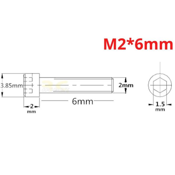 d42c17011c667c1654b609ad6c830c5b.jpeg 2 PCS Hexagon Cap Screw M2.0mm x 4/5/6/8/10/12/16/20/22/25/30mm (Optional) CM-M2N