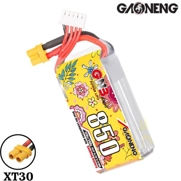Gaoneng GNB 15.2HV 850mAh 120C 4S Lipo Battery with XT30 Plug GNB850/120-4S