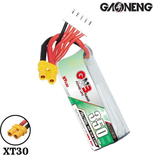 Gaoneng GNB 15.2HV 350mAh 70C 4S Lipo Battery with XT30 Plug GNB350/70-4S