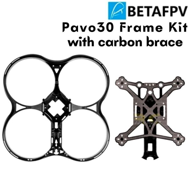 1ab0679c3821d6f491785f3daba6fbd4.jpeg BetaFPV Pavo30 120mm With Carbon Brace Weight 55.5g Frame Kit BT-PVC