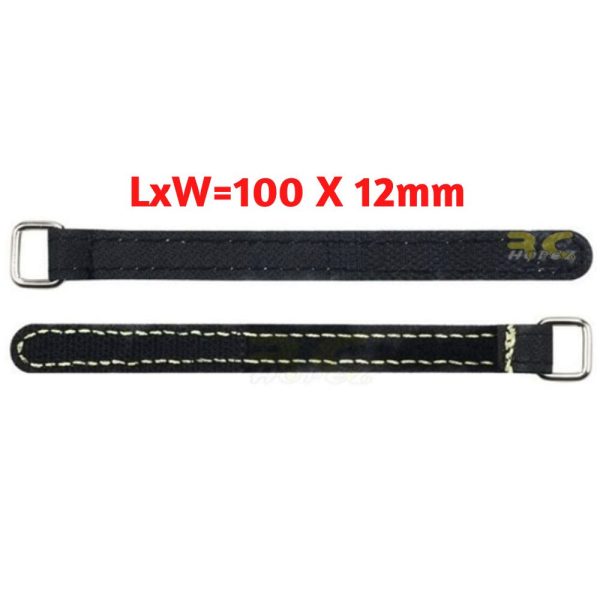 1 Pc 100 X 12mm RJX Kevlar Stitched Battery Strap w/ Metal Buckle RJX2204