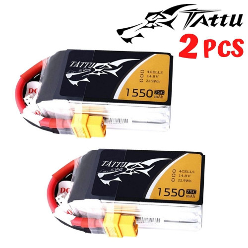 265305d625c77231f622a1afe48d3650.jpeg 2Pcs TATTU 14.8V 1550mAh 75C 4S Lipo Battery With XT60 Plug 13120277-2P
