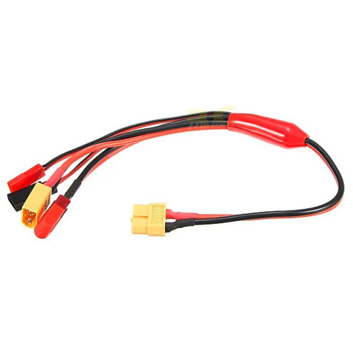2b0ca4bbccac581d7fa2b851e2d63549.jpeg 4 in 1 Multi-Plug Charging Cable XT60 Plug to DeanT / JR Futaba / XT60 / JST Plug DW-Multi