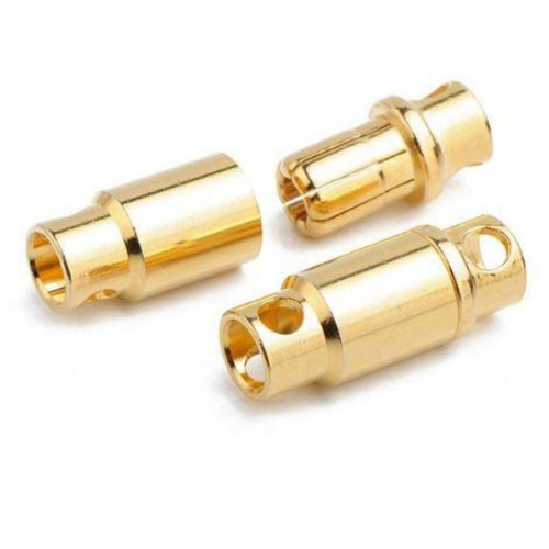 8mm Gold Bullet Banana Connector Plug Male Female (3 pairs) 6580