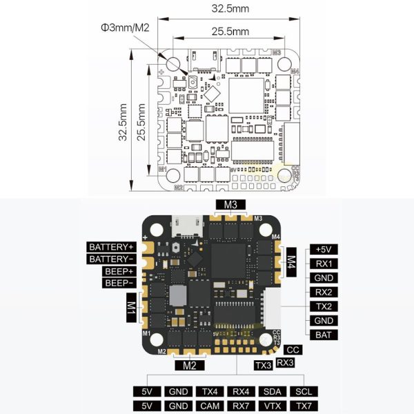 4102421145620e2f4df11de1722f637a.jpeg Foxeer Reaper AIO V3 F745 45A BLS Bluejay 2-6S 25.5×25.5mm 2-6S for FPV Racing Drone MR1687