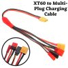 46738fe5221334dd9bf5635aab6763b7.jpeg 4 in 1 Multi-Plug Charging Cable XT60 Plug to DeanT / JR Futaba / XT60 / JST Plug DW-Multi