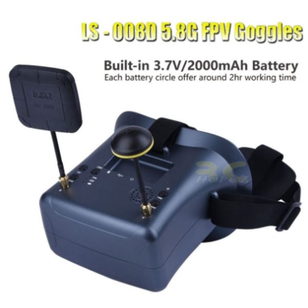 55fce3d9bd46773912df6c3b3721048f.jpeg LS-008D 480*272 4.3 Inch LCD 5.8Ghz 40CH With 2000mAh Battery DVR Diversity FPV Goggles XJ371