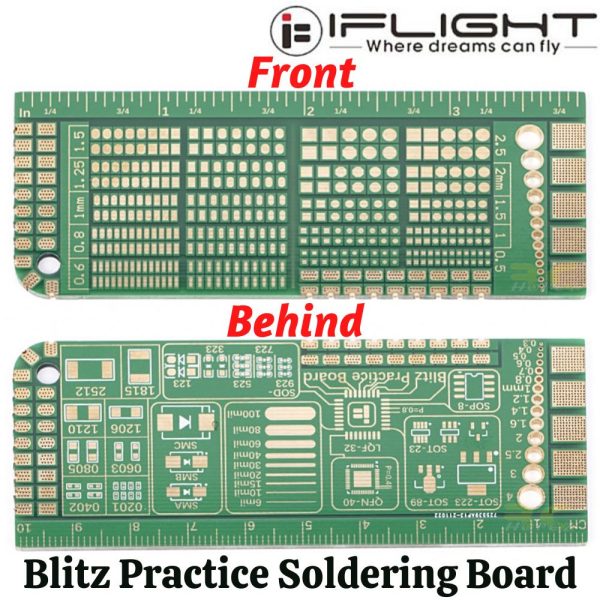  iFlight 100x40mm Blitz Soldering Practice Board practice tiny pin/pad /larger gauge wire soldering for FPV MX1656-Board