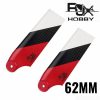 72518f428d36f633d7d5784daa0f25b9.jpeg RJX Red/ White Carbon Fiber 62mm Tail Rotor Blades HA62WR