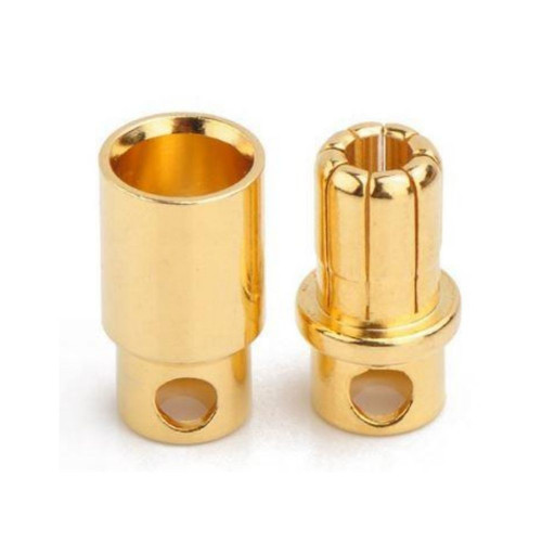 8mm Gold Bullet Banana Connector Plug Male Female (3 pairs) 6580