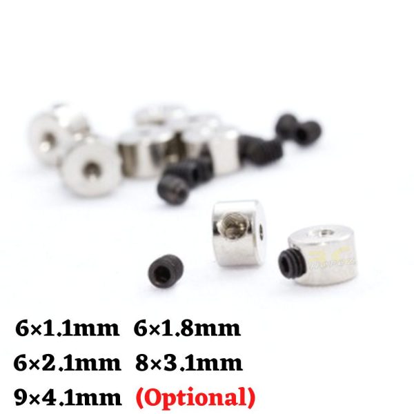 8f37472652fa1551a35a0ad438855a10.jpeg 5pcs Landing Gear Wheel Stop Set Collar 6 x 1.1mm / 6 x 1.8mm / 6 x 2.1mm / 8 x 3.1mm / 9 x 4.1mm (Optional) 8410A