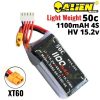 9f2d2e07a661d3758676c5f0651eed59.jpeg Alienmodel 4S 15.2HV 1100mAh 50C Lipo Battery with XT60 Plug AL1100/50-4S6