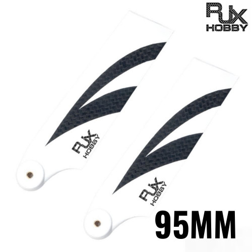 RJX Black/ White 95mm Tail CF Blades HA95WB