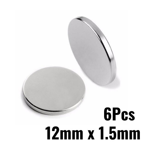 6pcs 12mmx1.5mm Strong Disc Magnets Rare Earth Neodymium Magnet HC-012