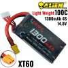d1b2d704173239903fd769736221c211.jpeg Alienmodel 4S 14.8V 1300mAh 100C Lipo Battery with XT60 Plug AL1300/100-4S