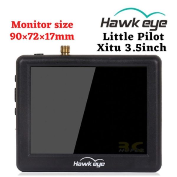 d3f6f1e3e64e1cae8b6665c9507f6c65.jpeg Hawkeye Little Pilot Xitu Edition 3.5Inch LED Display 5.8G 48CH Dual Receiver HD FPV Monitor with DJI AV Output XJ396