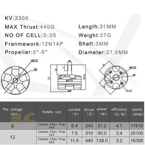 e633bcb561653c04890b7d9dbb164afc.jpeg Happymodel MT2204 2300KV CW CCW for Multi Copter W545