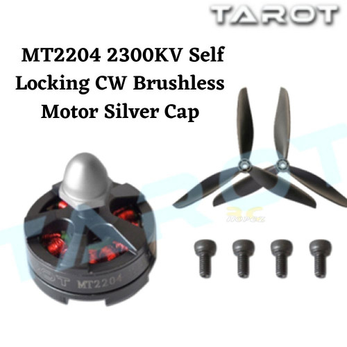 ea8f82e0a4f822ade7979a09cd0d2bac.jpeg Tarot MT2204 2300KV Self Locking CW Brushless Motor Silver Cap TL400H5