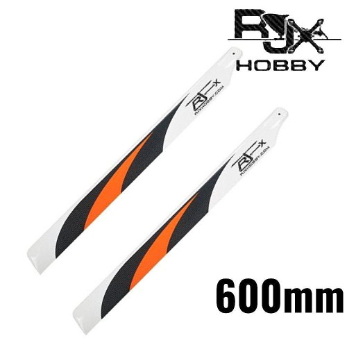 RJX Orange 600mm Premium CF Blades FBL Version R600O