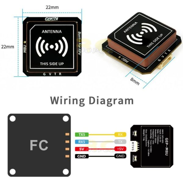 11dac5aa0bb79f796ab8c0cfc6ccd785.jpeg GEPRC GEP-M8U GPS Module GLONASS BDS Support GEP-M8U