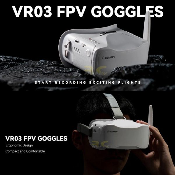 186788a7de4c393c10b6980039decf92.jpeg BetaFPV VR03 LCD FPV Goggles 4.3 Inch 800*480 5.8Ghz 48CH With 3.7V 2000mAh Battery BT-VR03