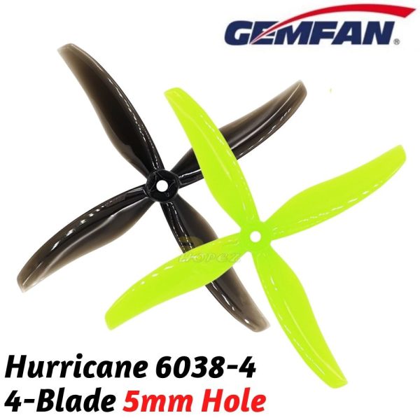 Gemfan Hurricane 6038-4 6 Inch 4-Blade 5mm Hole Propeller (2 Pairs/4 pcs) Gem6038-4