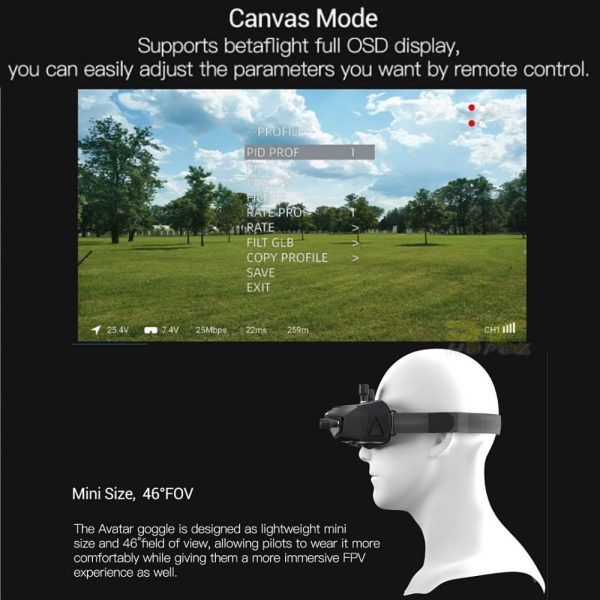 43ada5106e91281e1494ad172163e25e.jpeg Caddx Walksnail Avatar HD FPV Goggles w/ Patch Antennas WN-Avatar