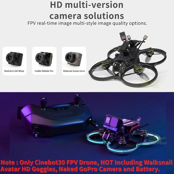 GEPRC Cinebot30 HD w/ Caddx Walksnail Avatar 127mm 3Inch 6S FPV Drone GEP30HD-WN