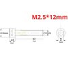 547be9c86d4148cfffeaa30edf669b4f.jpeg 2 PCS Hexagon Cap Screw M2.5mm x 6/8/10/12/16mm (Optional) CM-M2.5