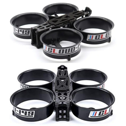 96fbbf41d894900a8ffd0b42021e4c14.jpeg Reptile CLOUD-149 HD 149mm 3inch CineWhoop Carbon Fiber Frame Kit Compatible DJI Air Unit (Black) C150B-Kit