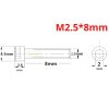 a609bb823e30b7b90de4d72275188489.jpeg 2 PCS Hexagon Cap Screw M2.5mm x 6/8/10/12/16mm (Optional) CM-M2.5