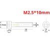 ccd23517e25a38f0c36562933115afe0.jpeg 2 PCS Hexagon Cap Screw M2.5mm x 6/8/10/12/16mm (Optional) CM-M2.5