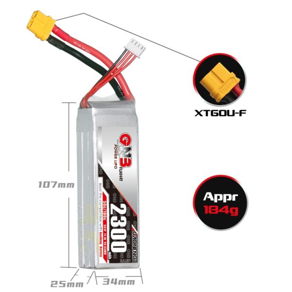 07ac697664657bece7fe712a142de082.jpeg Gaoneng GNB 11.1V 2300mAh 50C 3S Lipo Battery with XT60/Dean-T Plug (Optional) GNB2300/50-3S