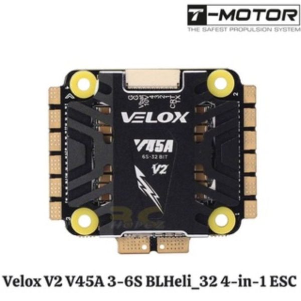 24a3d9baf3011a504e906bedf3efd94a.jpeg T-motor VELOX V45A 45A 3-6S (30.5x30.5mm) BLheli 32BIT 4In1 Brushless ESC 10V BEC Output for 170-450mm FPV Drone TM-V45A