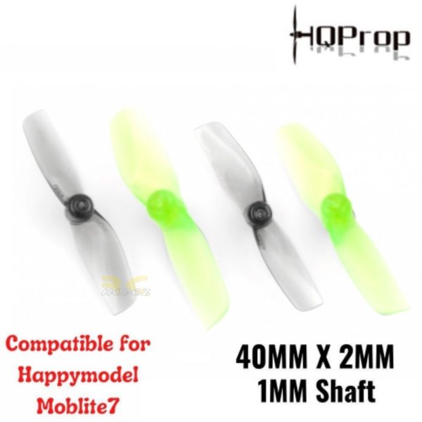HQProp Micro Whoop 40MMX2 1MM Hole 2-Blade Propeller (2pairs/4pcs) HQ402N