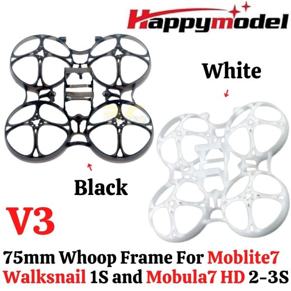 4e7d8506bd4d2529afd4209579f2a816.jpeg Happymodel Mobula7 V3 Frame 75mm 2s Whoop Frame for Mobula7 HD/Moblite7 Walksnail 1S HP003N